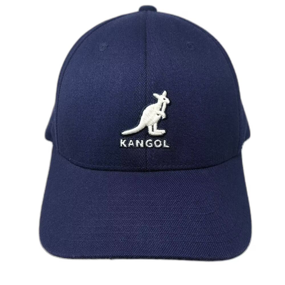 Kangol Flexfit Baseball Cap Blue White Kangaroo Embroidered Hat Size L/XL